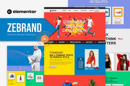 Zebrand - Fashion Brand Collection Elementor Template Kit