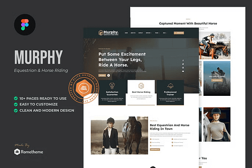 Murphy - Equestrian & Horse Riding Figma Template