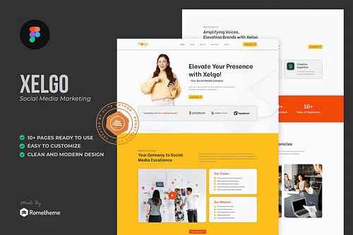 Xelgo - Social Media Marketing Figma Template