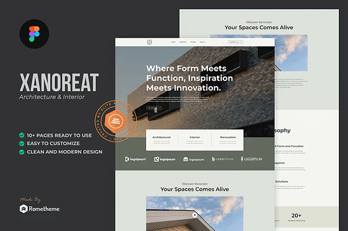 Xanoreat - Architecture Figma Template