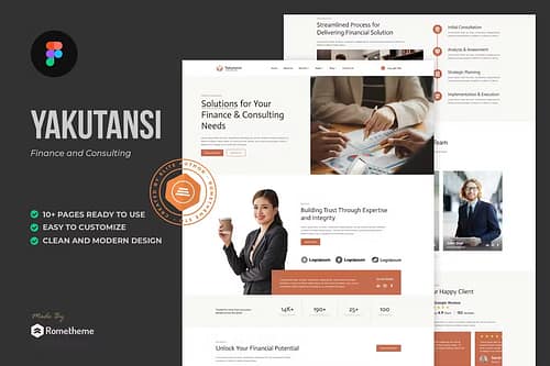 Yakutansi - Finance and Consulting Figma Template