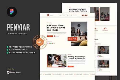 Penyiar - Radio and Podcast Figma Template