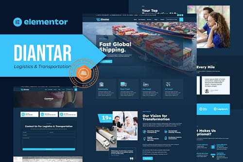 Diantar - Logistics & Transportation Elementor Template Kit