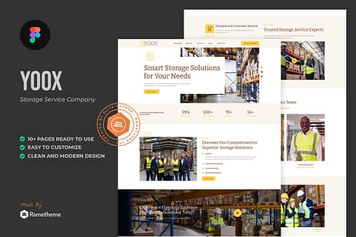 Yoox - Storage Service Company Figma Template