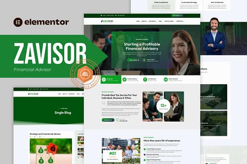 Zavisor - Financial Advisor Elementor Template Kit