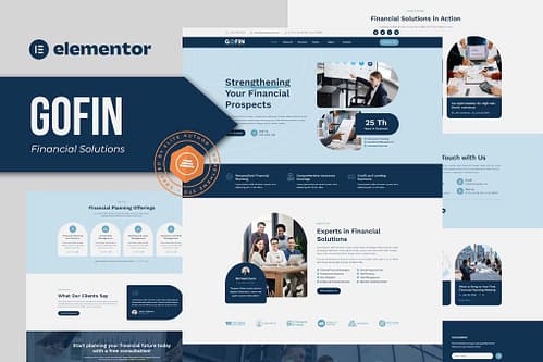 Gofin - Financial Solutions Elementor Template Kit