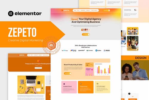 Zepeto - Creative Digital Marketing Elementor Template Kit