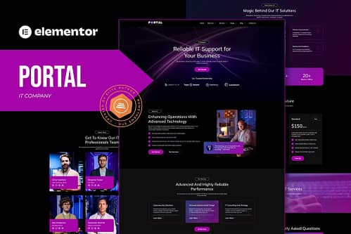 Portal - IT Company Elementor Template Kit