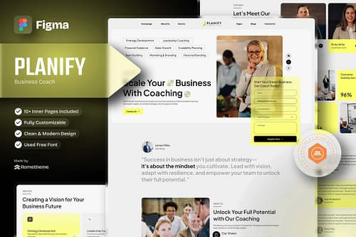 Planify - Business Coaches Figma Template