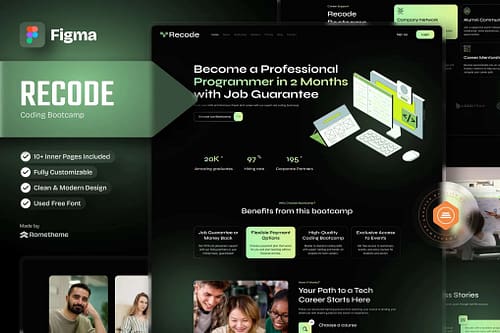 Recode - Coding Bootcamp Figma Template