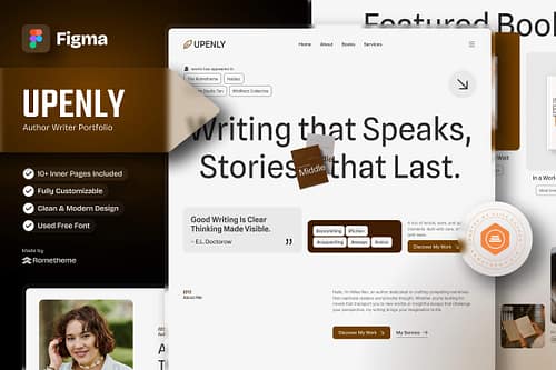 Upenly - Author Writer Portfolio Figma Template