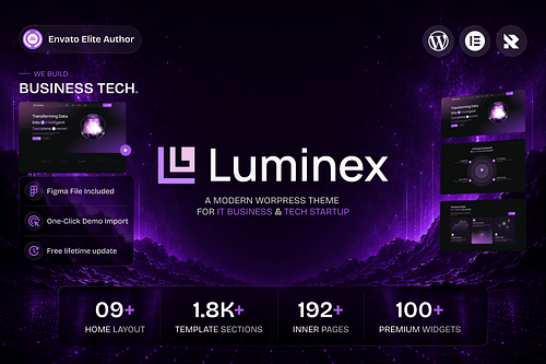 Luminex - Multipurpose IT Business & Tech Startup WordPress Theme