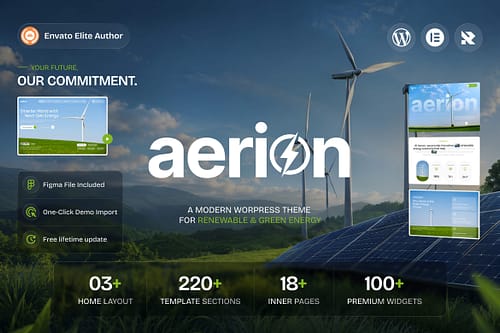Aerion – Renewable & Green Energy WordPress Theme